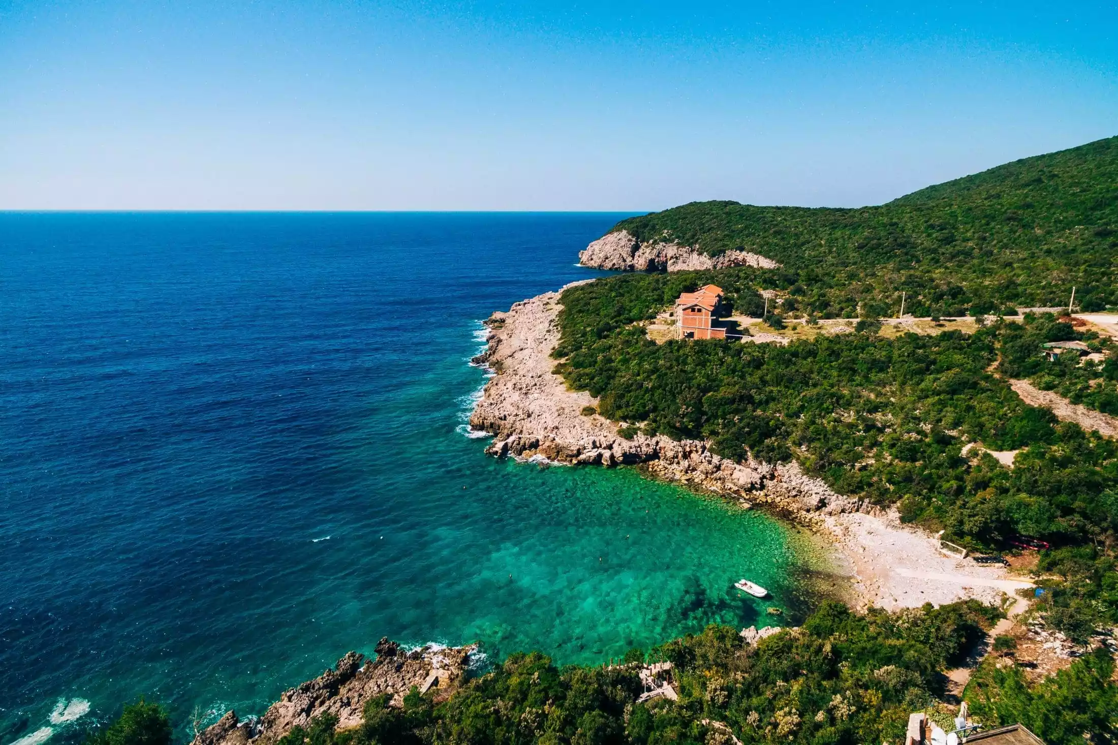Cosy beach Dobrec in Montenegro