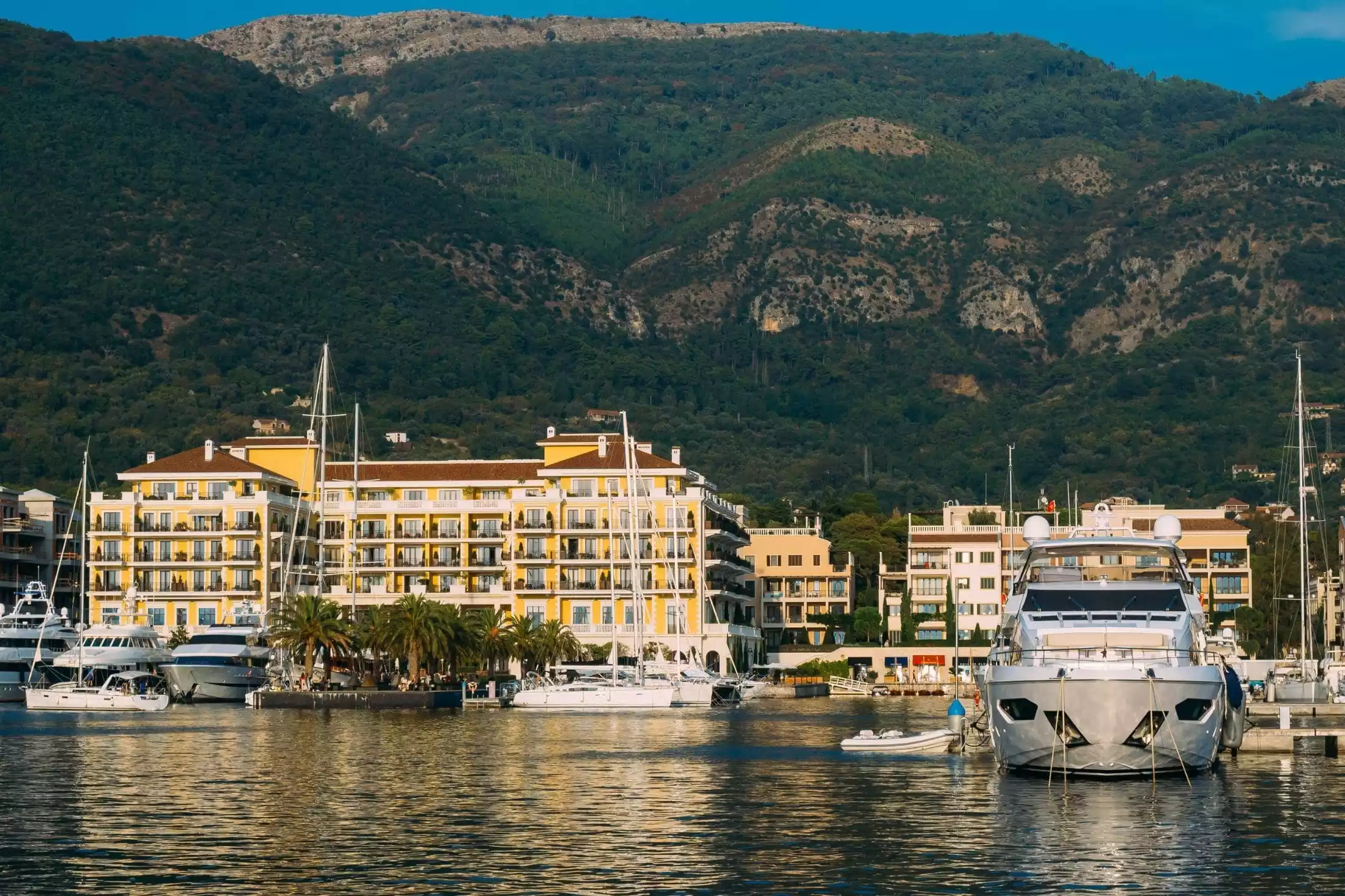 Luxury tourist village Porto Montenegro in Boka Bay