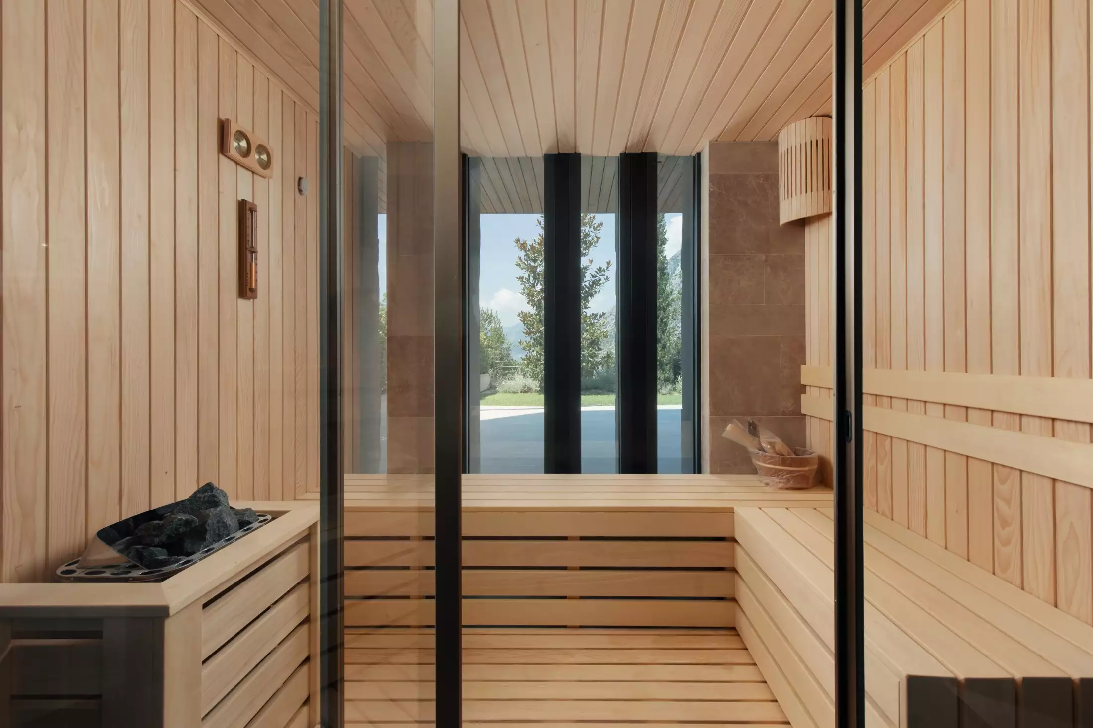 A private spa inside a villa in Montenegro