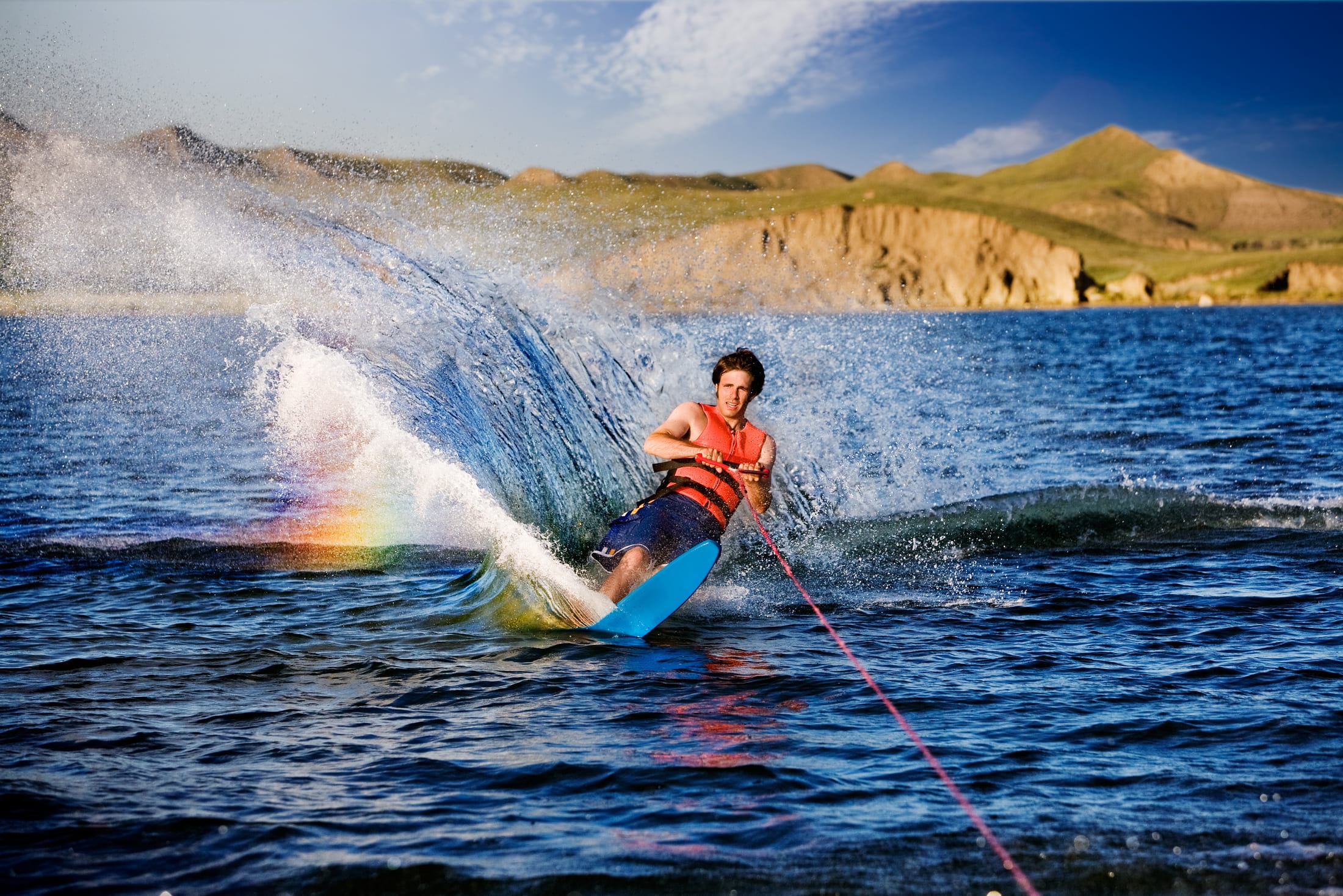 Waterskiing is a popular activity in Montenegro