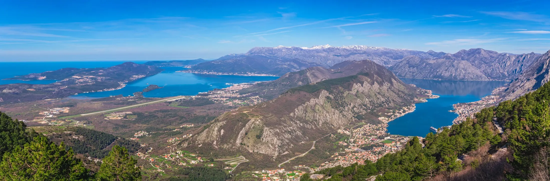 Stunning view of Bay of Kotor from Lovcen