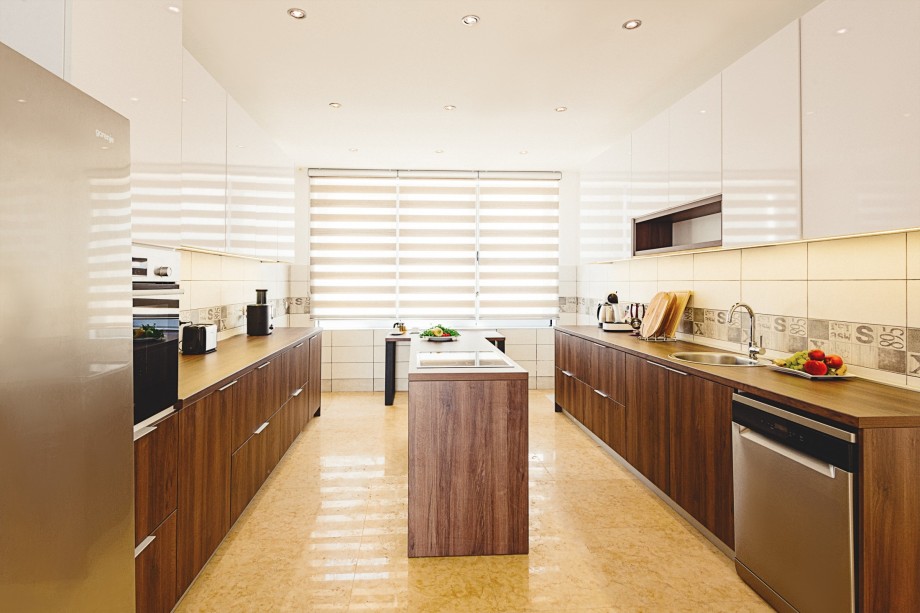 Large kitchen in villa