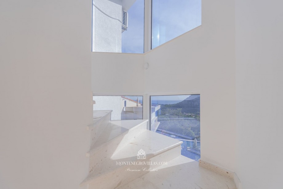 Spiral staircase with a mesmerising view inside villa Adriatic Pearl