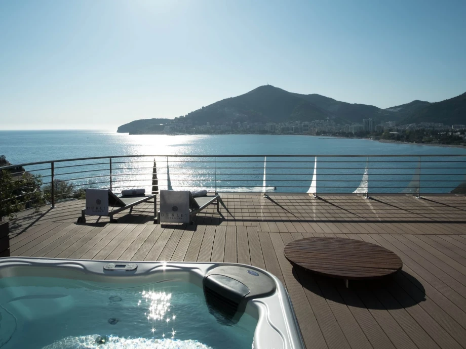 Panoramic sights of Budva from Dukley Penthouse balcony