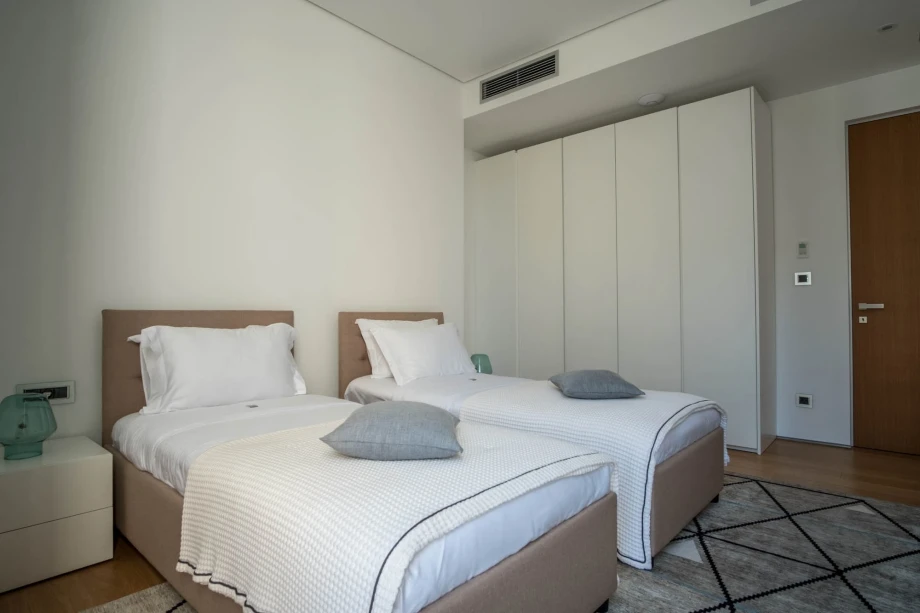 Double single beds in the 3-Bedroom Dukley Penthouse