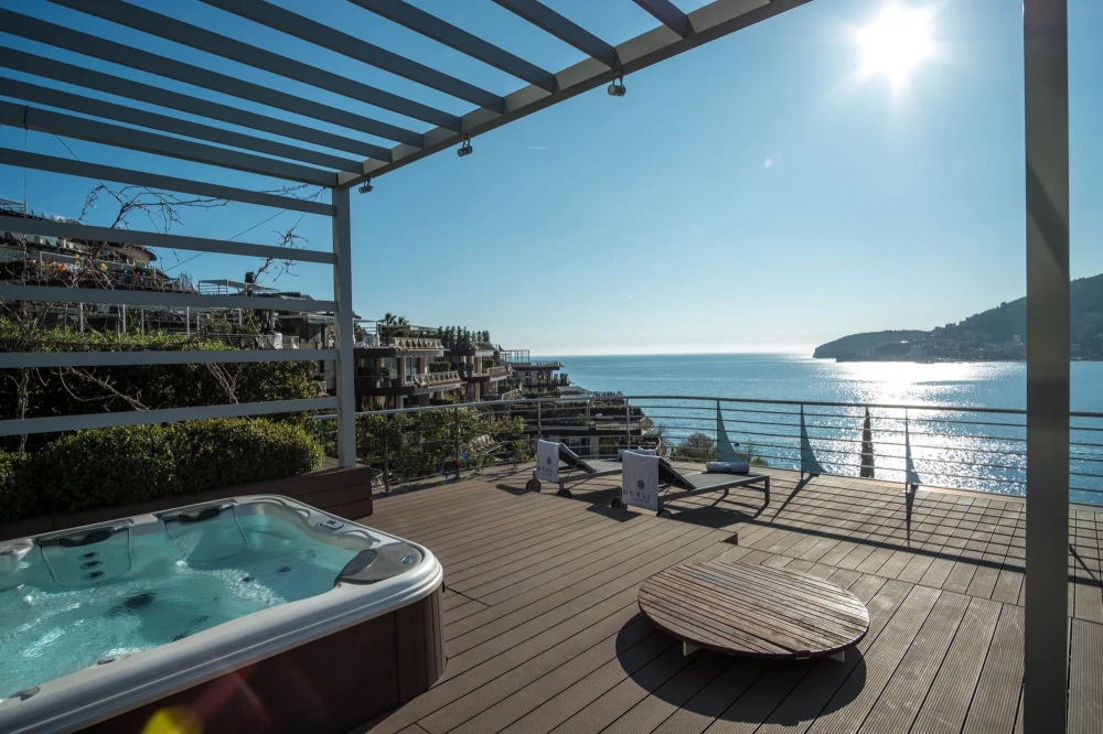 A picture of the luxurious Dukley Penthouse with stunning views of Budva