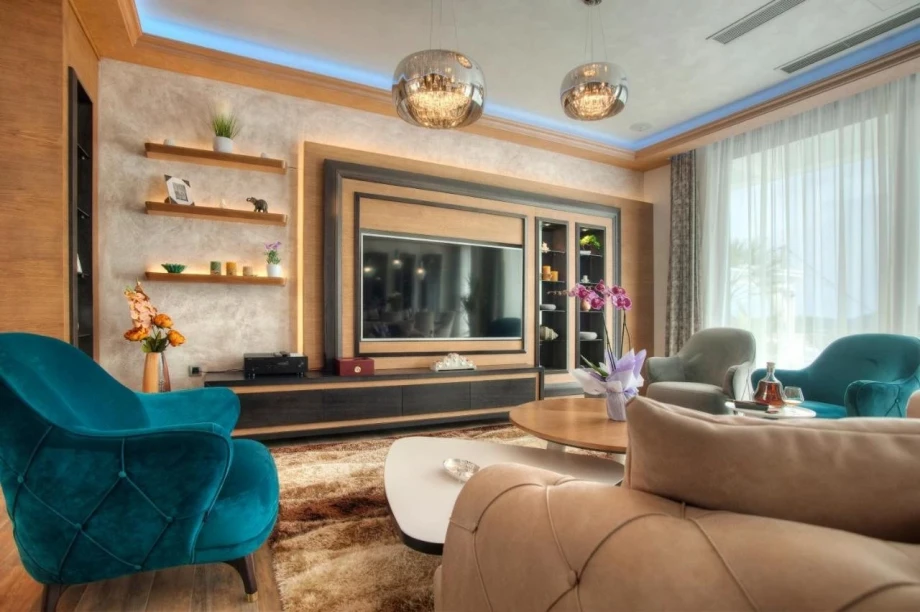 Stunning living room in villa Blue Wave