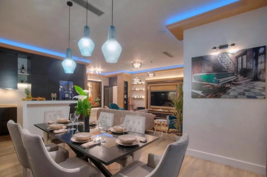Elegant Dining Area in Blue Wave Villa, Budva