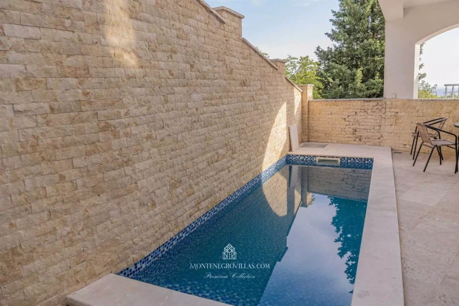 Outdoor swimming pool in private Montenegro villa