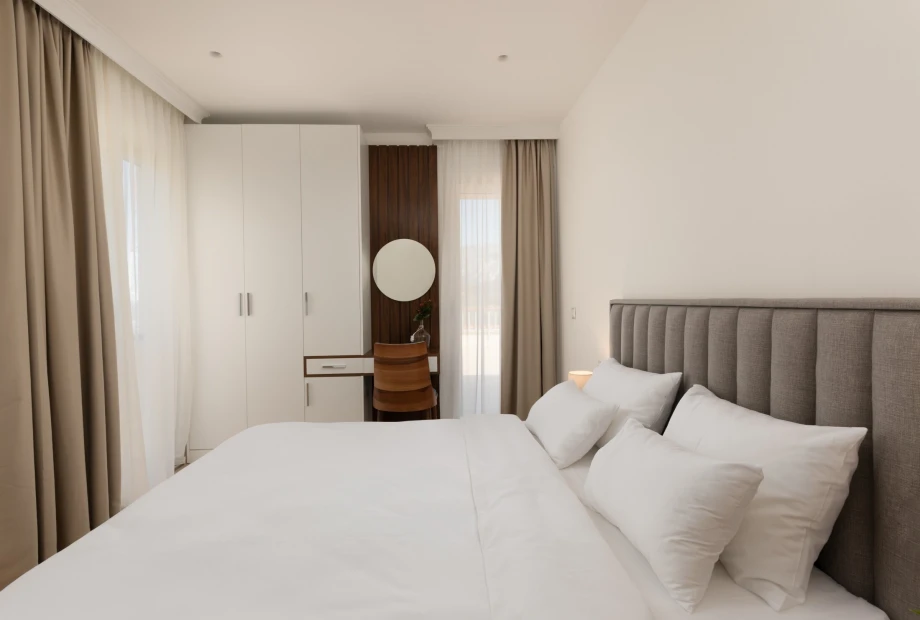 Comfortable Bedroom in Villa with Cozy Ambience and Elegant Touches