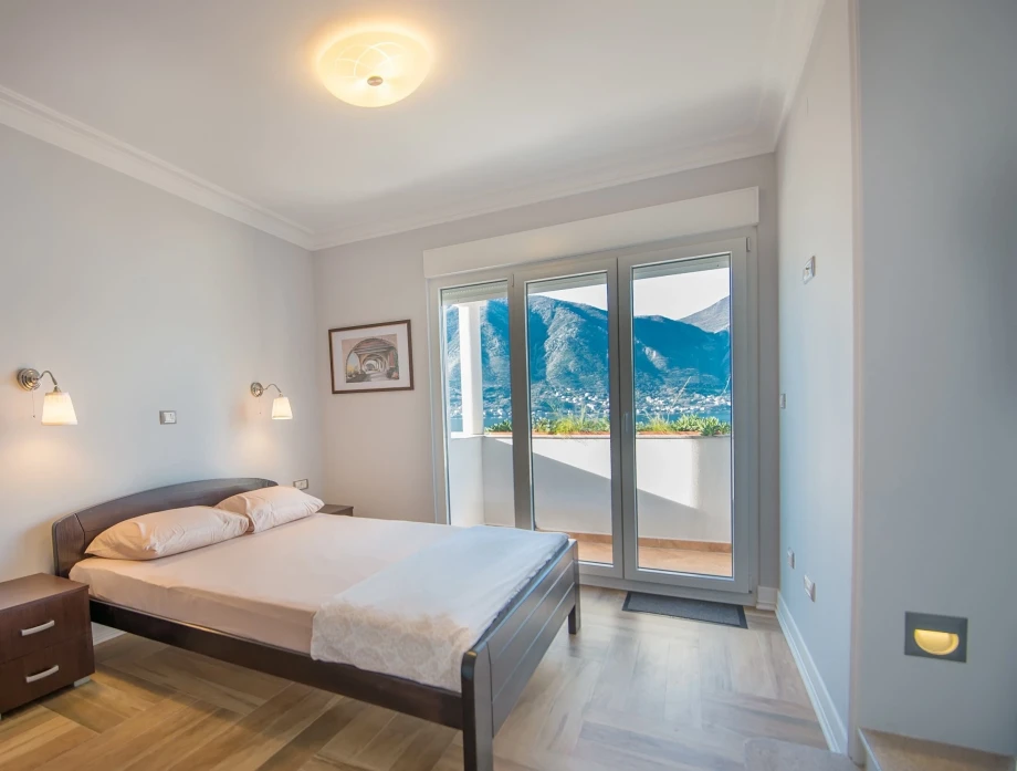 Bright bedroom in Kotor villa