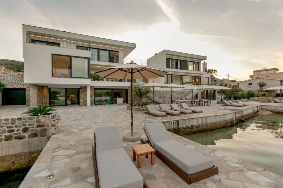 Family villa with a private beach in Montenegro