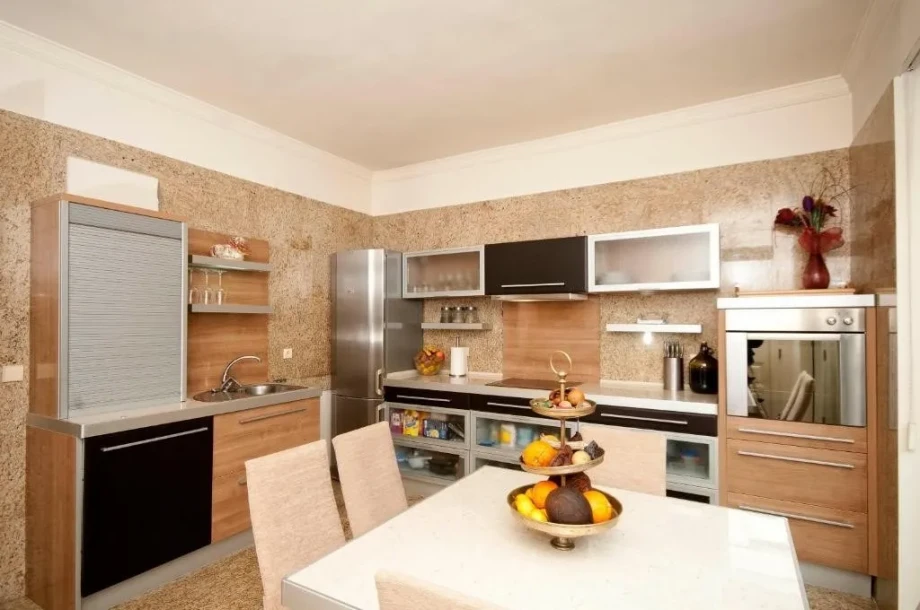 Fully equipped kitchen inside a villa in Herceg Novi