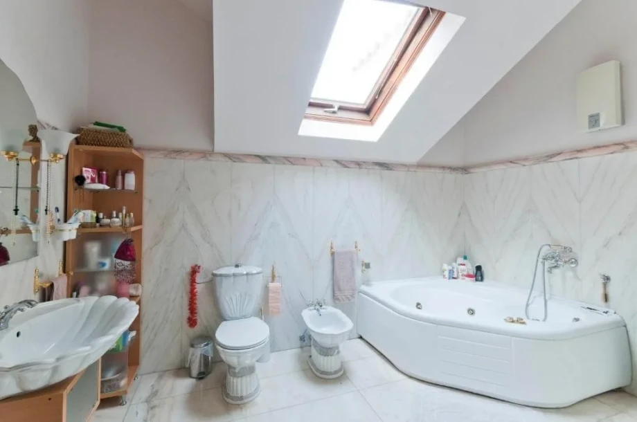 Contemporary bathroom with a luxury bath within a villa in Herceg Novi