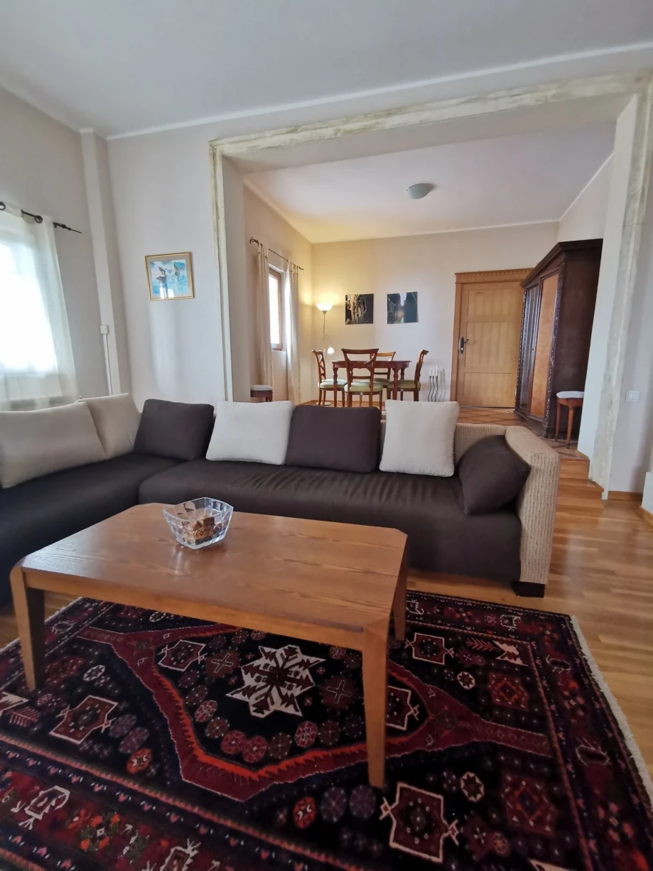 Spacious living room in the Rustica Mediteranea villa for rent