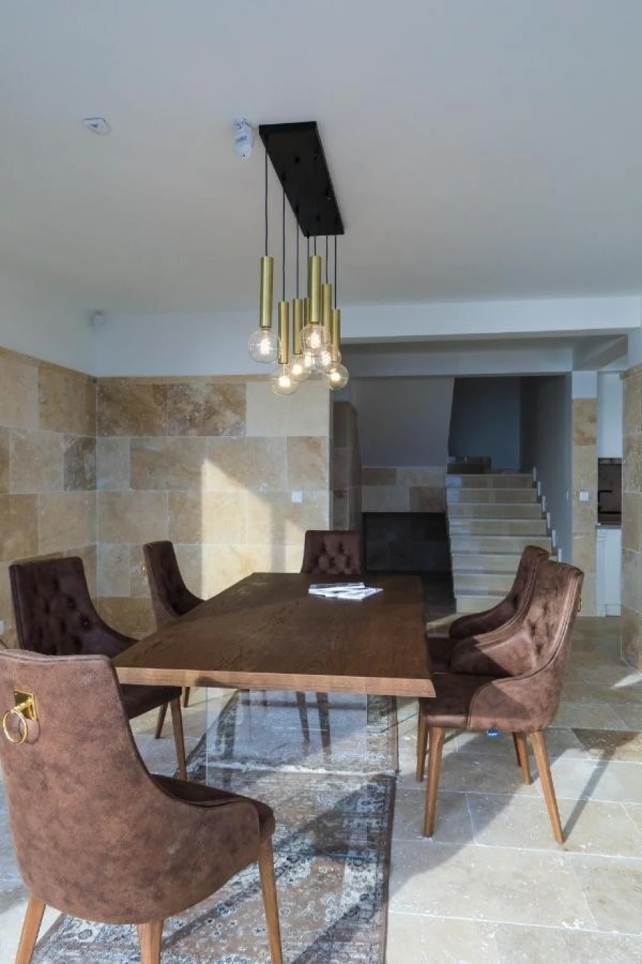 Spacious and elegant dining room in villa Blissful Retreat in Budva