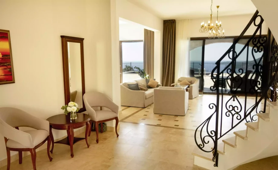 Bright and spacious interior of Villa Reef Tree in Budva