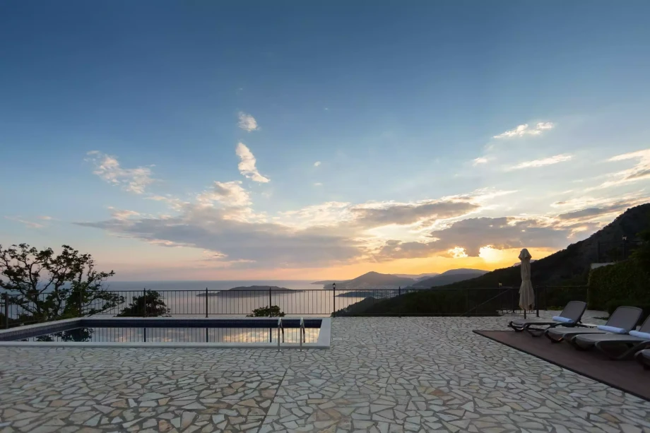 Amazing sunset from Villa Reef Tree in Budva