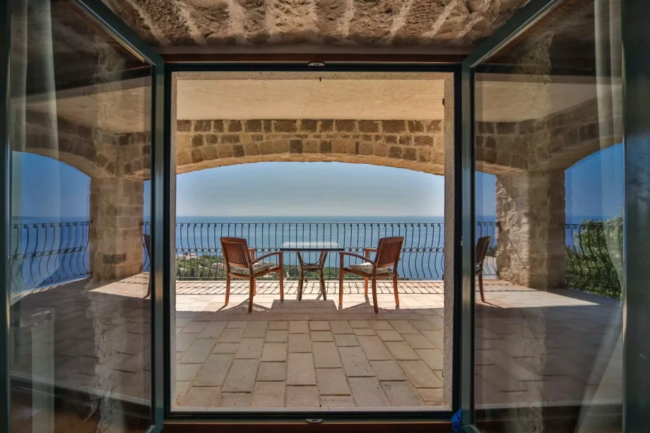Charming villa terrace with the most amazing views of the Adriatic, Petrovac in Montenegro