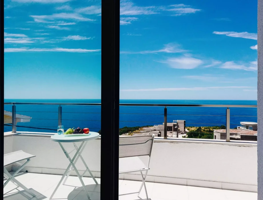 Panoramic terrace of a Montenegro luxury villa in Krimovice