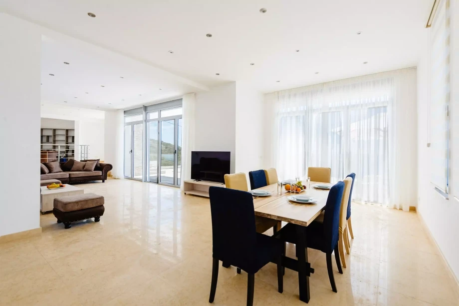 Elegant and minimalistic interior of Montenegro Villa Krimovice 1 in Budva