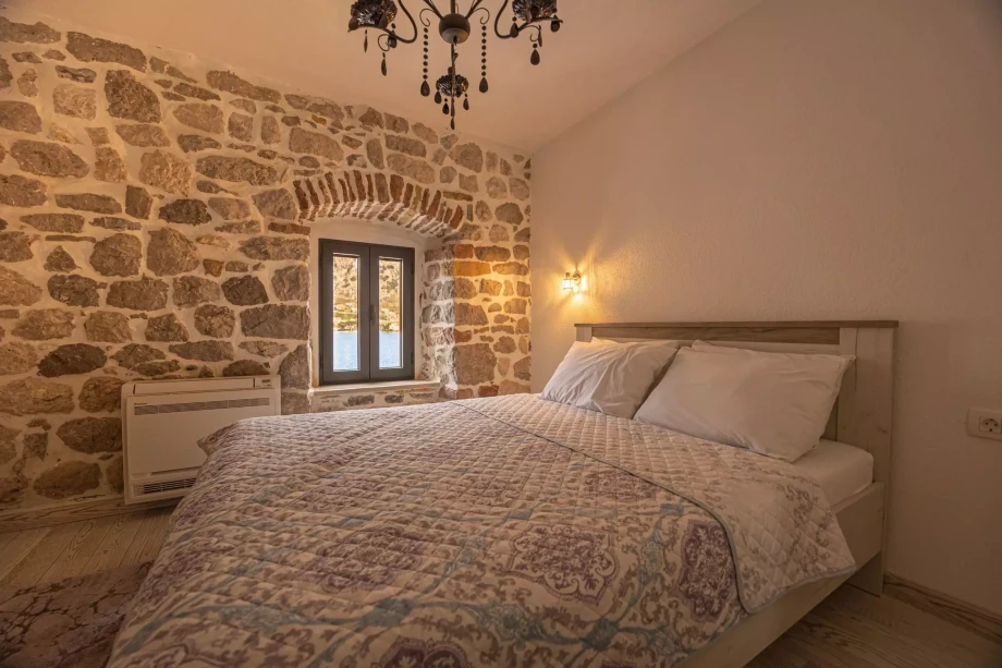 Bedroom within the Beachfront Villa Casa di Onda Bianca, Bay of Kotor