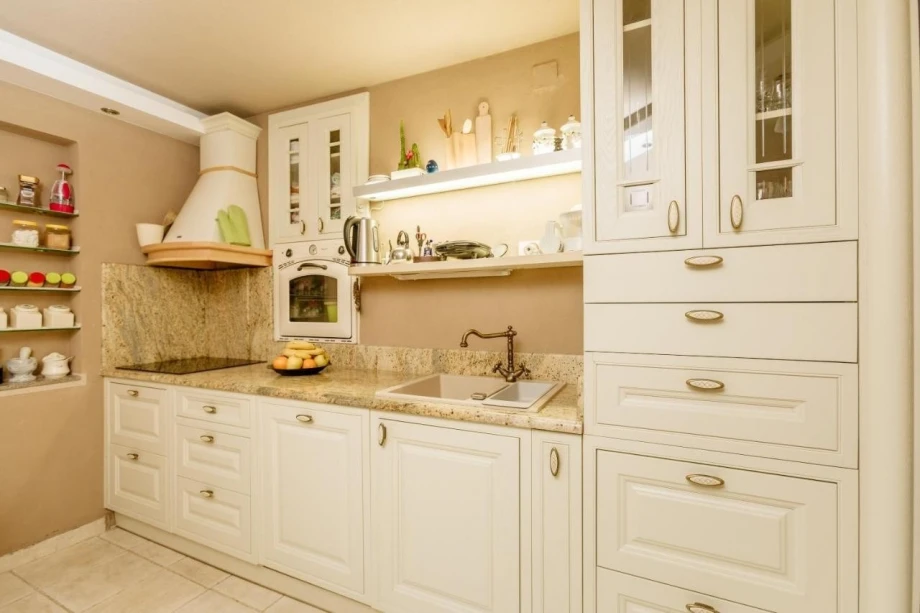 Kitchen inside Kotor Villa Seafront Bliss