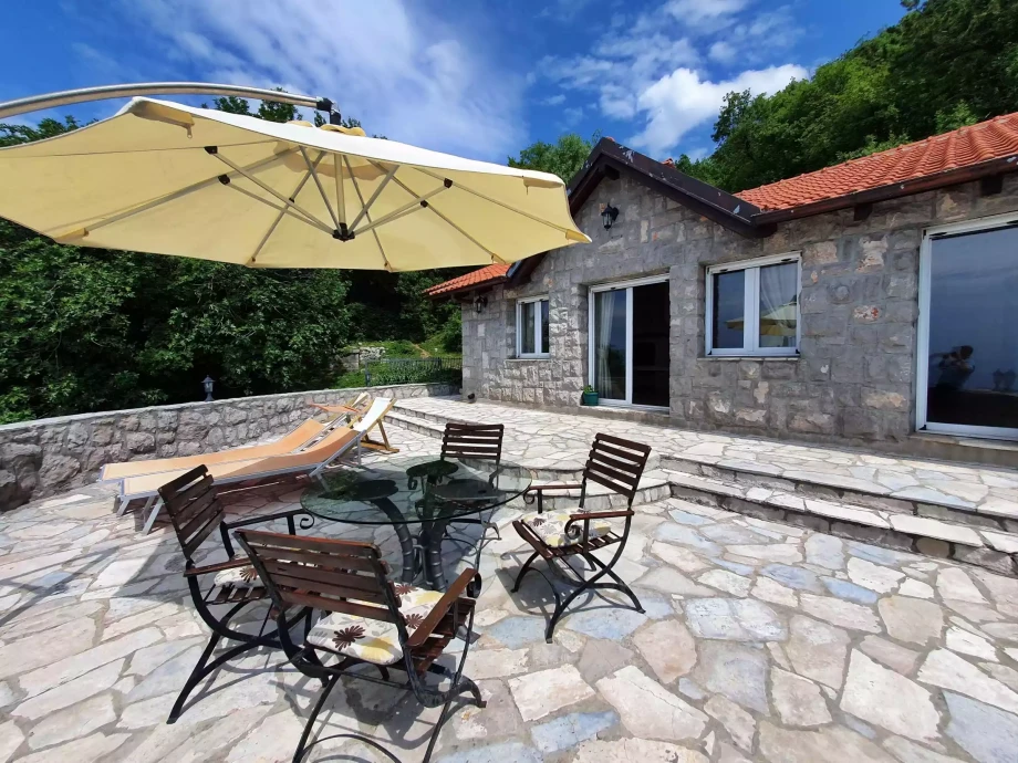 Montenegro stone villa with a spacious patio