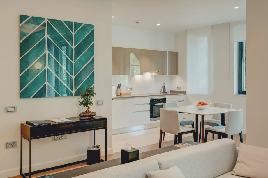 Spacious apartment with equipped kitchen