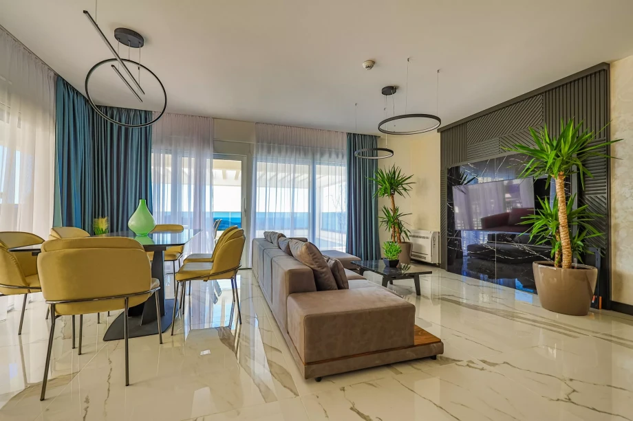 Luxury living room in villa