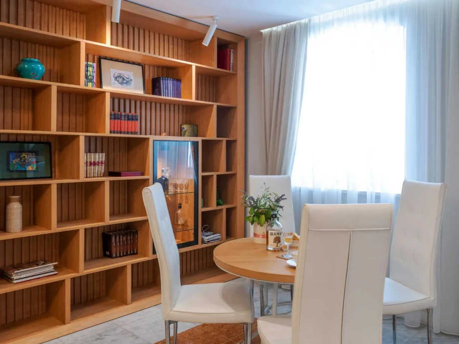 Mini Library in Villa for Cozy Reading