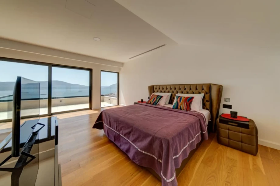 Bedroom with large balcony