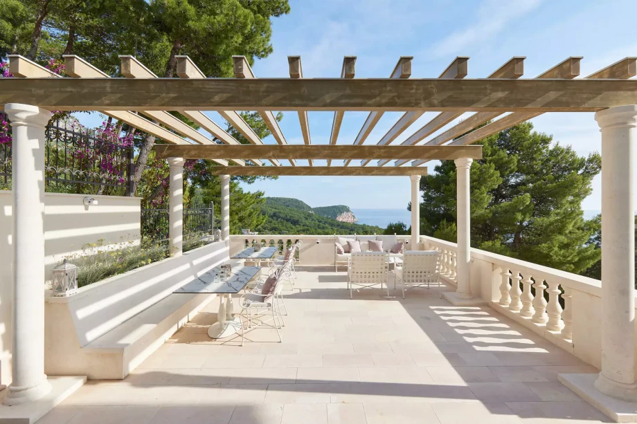 Outdoor area in villa