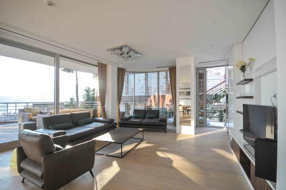 Living room with sea view