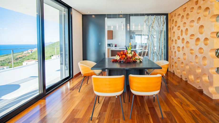 Cozy dining area in villa