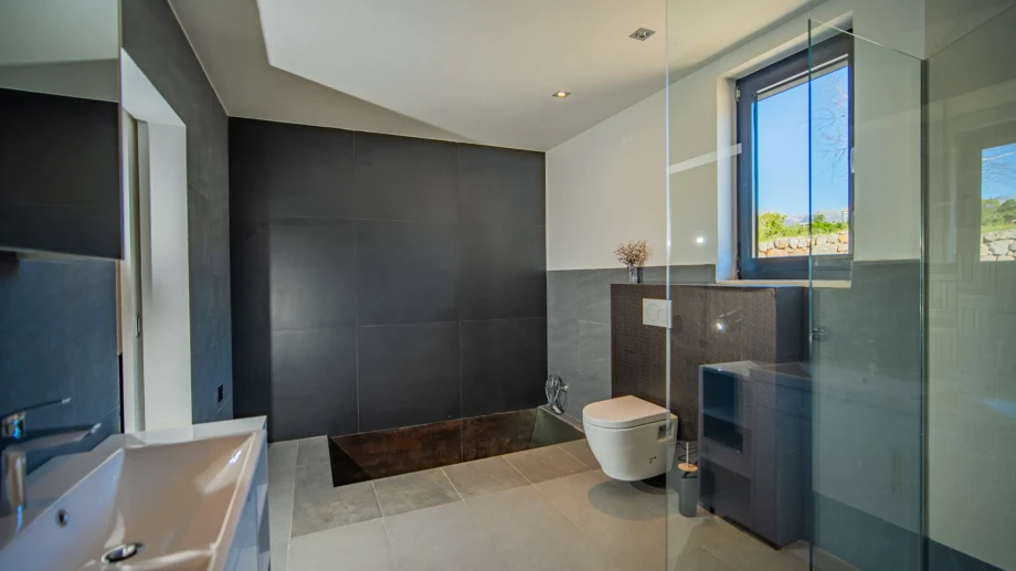 Modern bathroom with shower