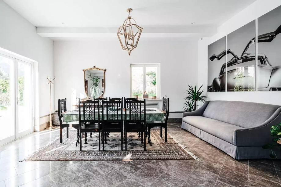 Elegant Dining Table in Villa's Spacious Dining Area