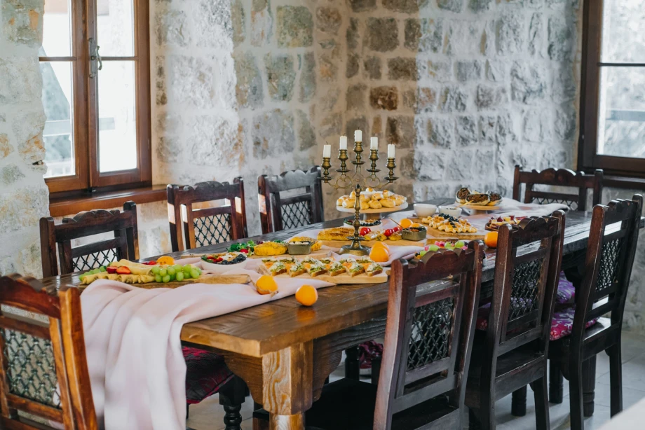 Elegant Breakfast Table with Sea Views at Villa Andjelija