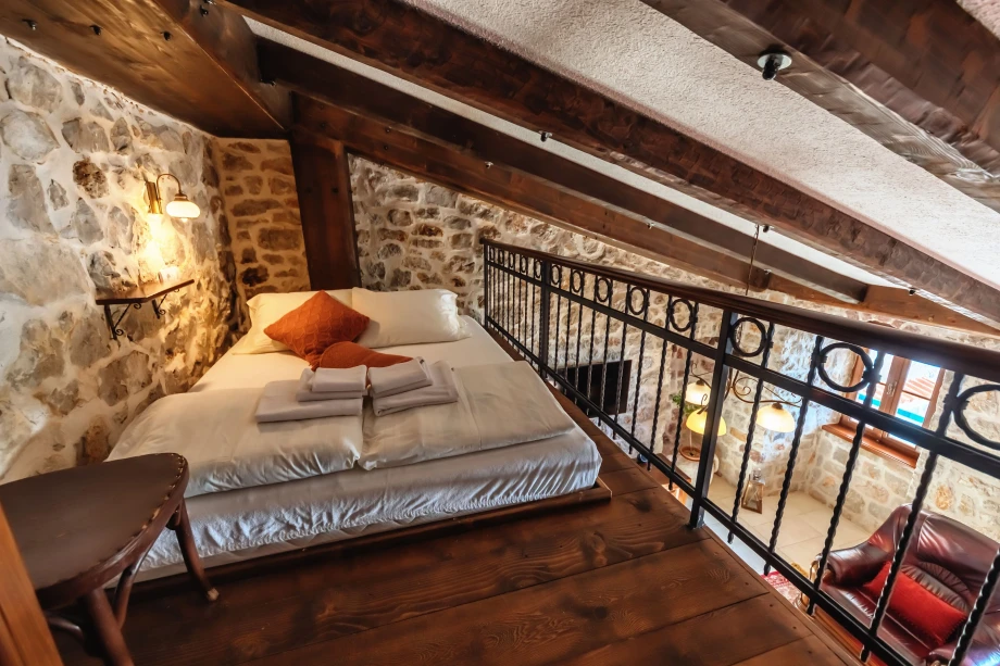 Cozy Beds for Sleeping in a Serene Bedroom at Villa Andjelija