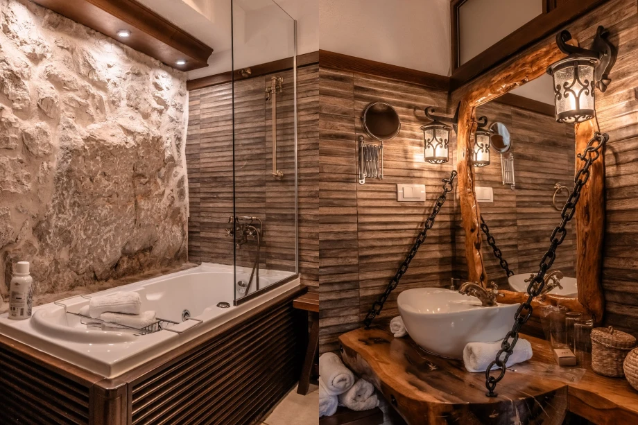Elegant Bathroom with Bathtub at Villa Andjelija