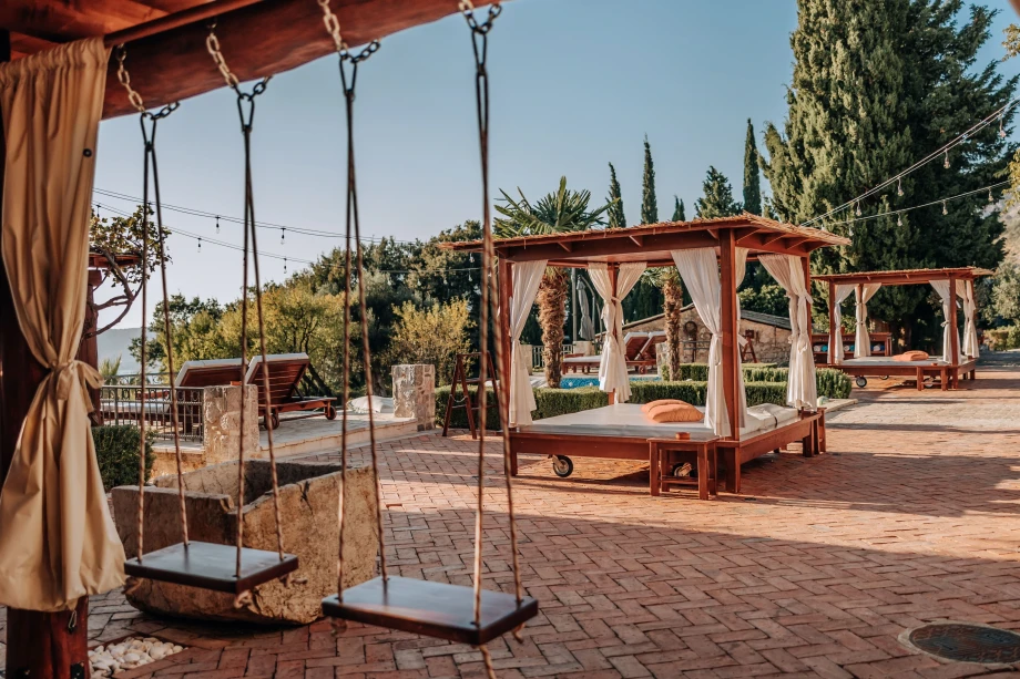 Relaxing Canopies in the Garden at Villa Andjelija