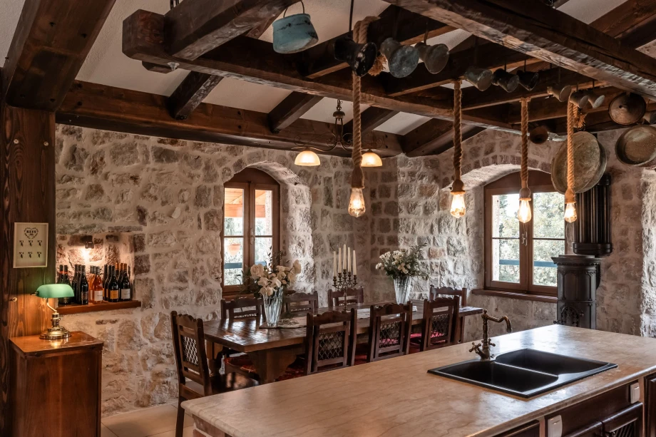 Elegant Dining Table at Villa Andjelija for Family Gatherings