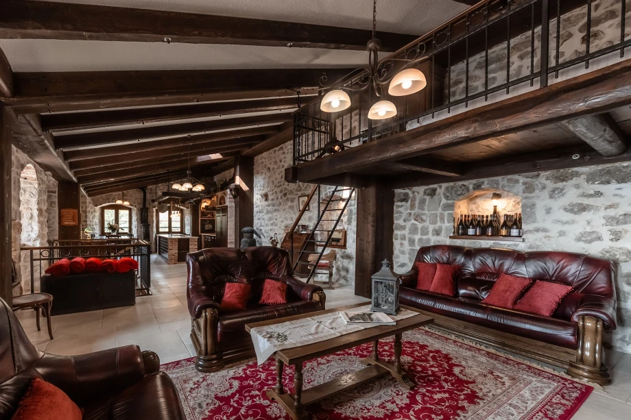 Spacious Living Room with Comfortable Seating at Villa Andjelija