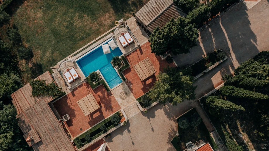 Expansive Garden with Swimming Pool at Villa Andjelija