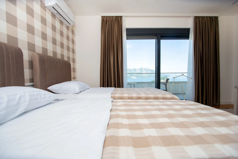 Comfortable Bed for Two at Moonstruck Villa in Budva