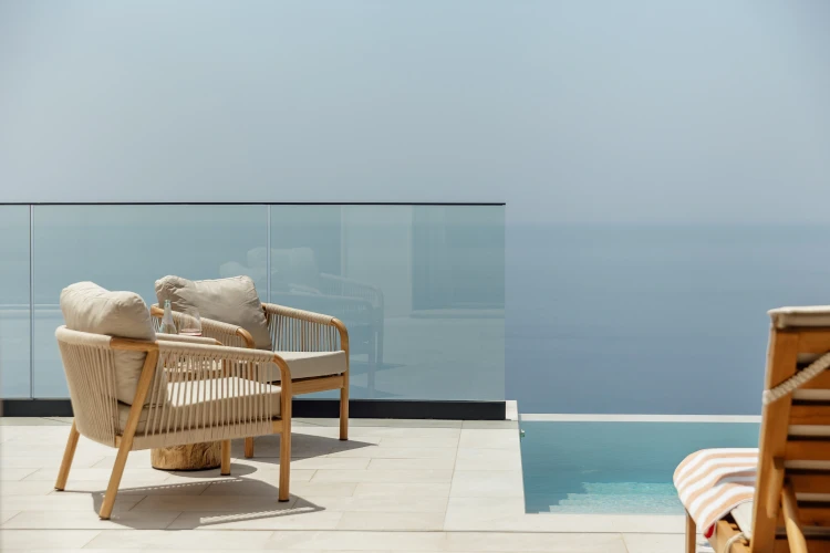 Perfect view from the terrace overlooking the villa