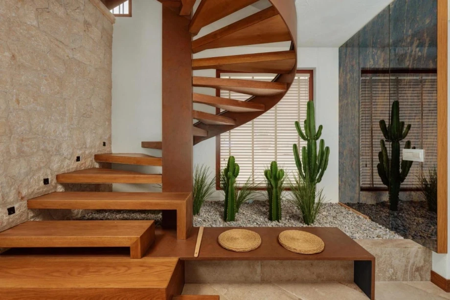 Elegant Wooden Stairs with a Timeless Design