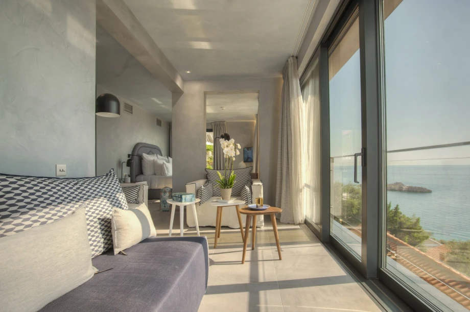 Bright and Spacious Living Room in a Montenegro Villa