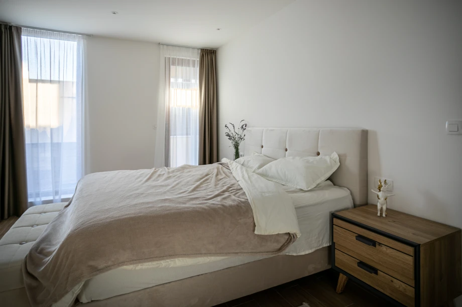 Cozy and Comfortable Double Bed in the Master Bedroom