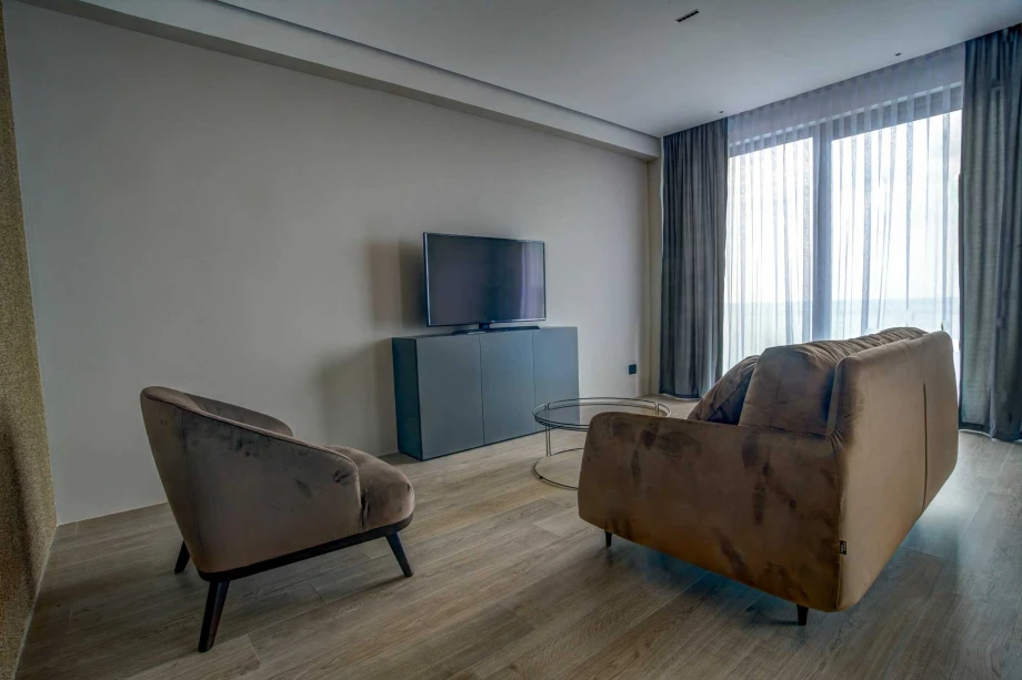 Spacious Double Bed in Stylish Bedroom